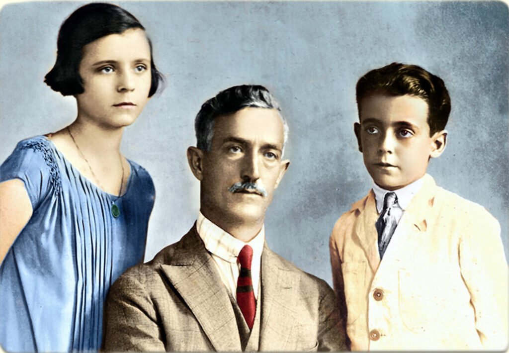 Joaquim Pompeu de Toledo e os filhos Maria Francisca e Celso Antônio.