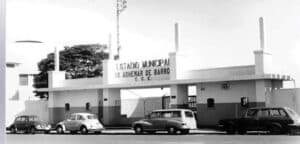 Fachada original do Estádio Adhemar de Barros