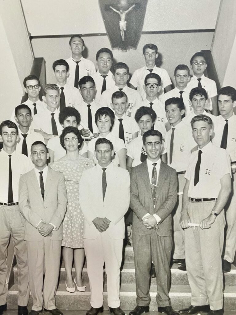 Turma IE curso normal 1965 Professor Zélio, Silvio Venturolli, José Romano, e Dona Sarah Barbosa
