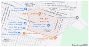 Mapa do Conjunto Habitacional Hilda Mandarino