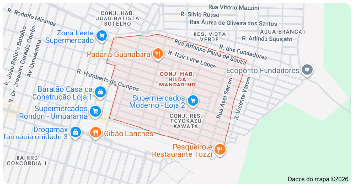 Mapa do Conjunto Habitacional Hilda Mandarino