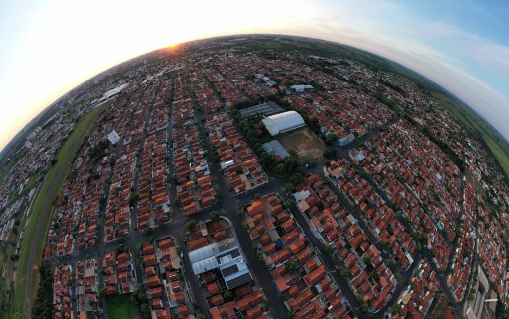 Imagem Aérea do Conjunto Habitacional Hilda Mandarino. Foto: Marco Cenci